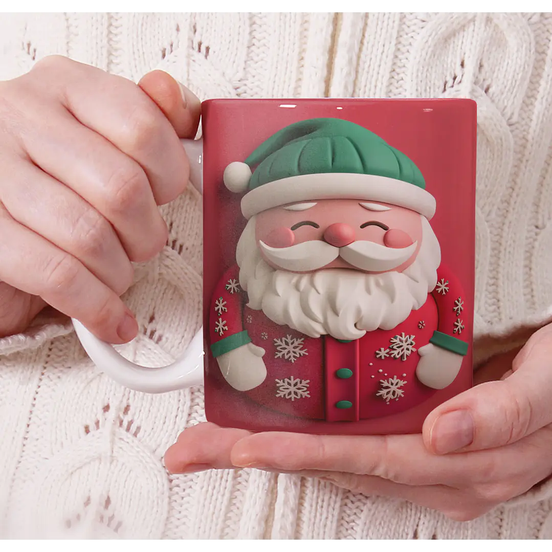 11 Artes para Caneca Natal Cute 3d Arquivo em Jpg 11