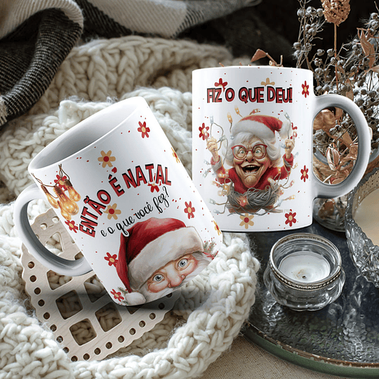 11 Artes para Caneca Natal Arquivo Editável