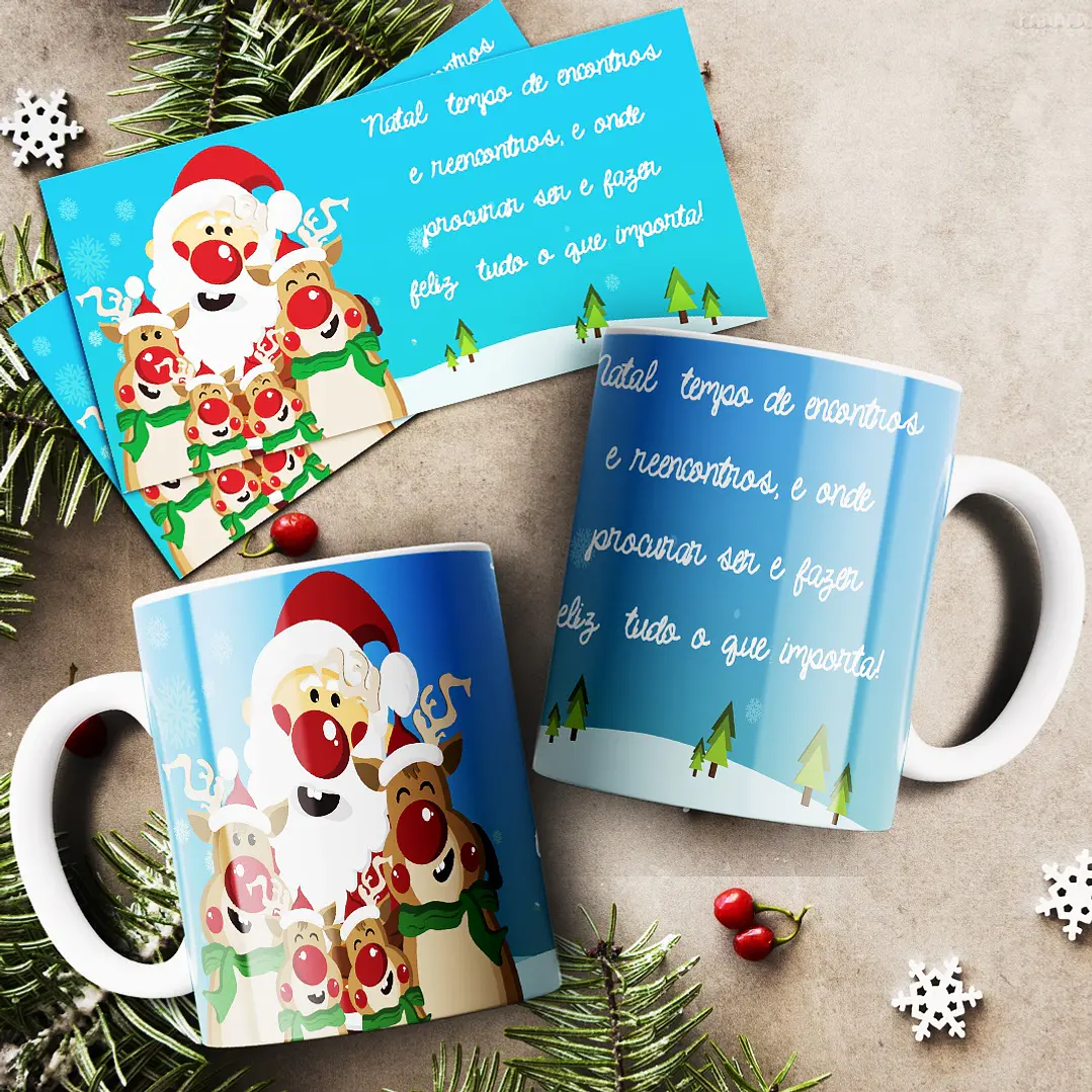 20 Artes para Caneca Natal Arquivo Editável  6