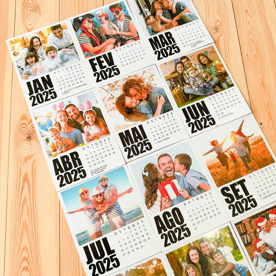 Arquivos Calendário Polaroid 2025 em Png 1