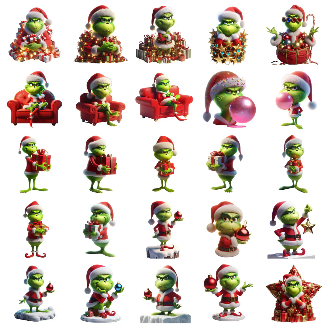 Kit Digital Grinch Natalino Natal 3d Arquivos em Png  1