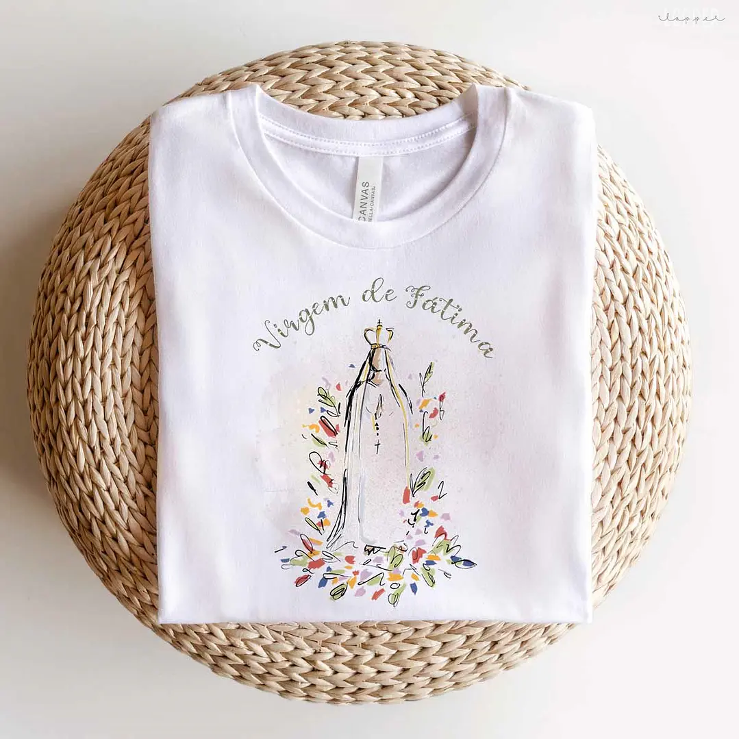 Arte Camisa Virgem de Fátima Sublimação Baixar Grátis 1