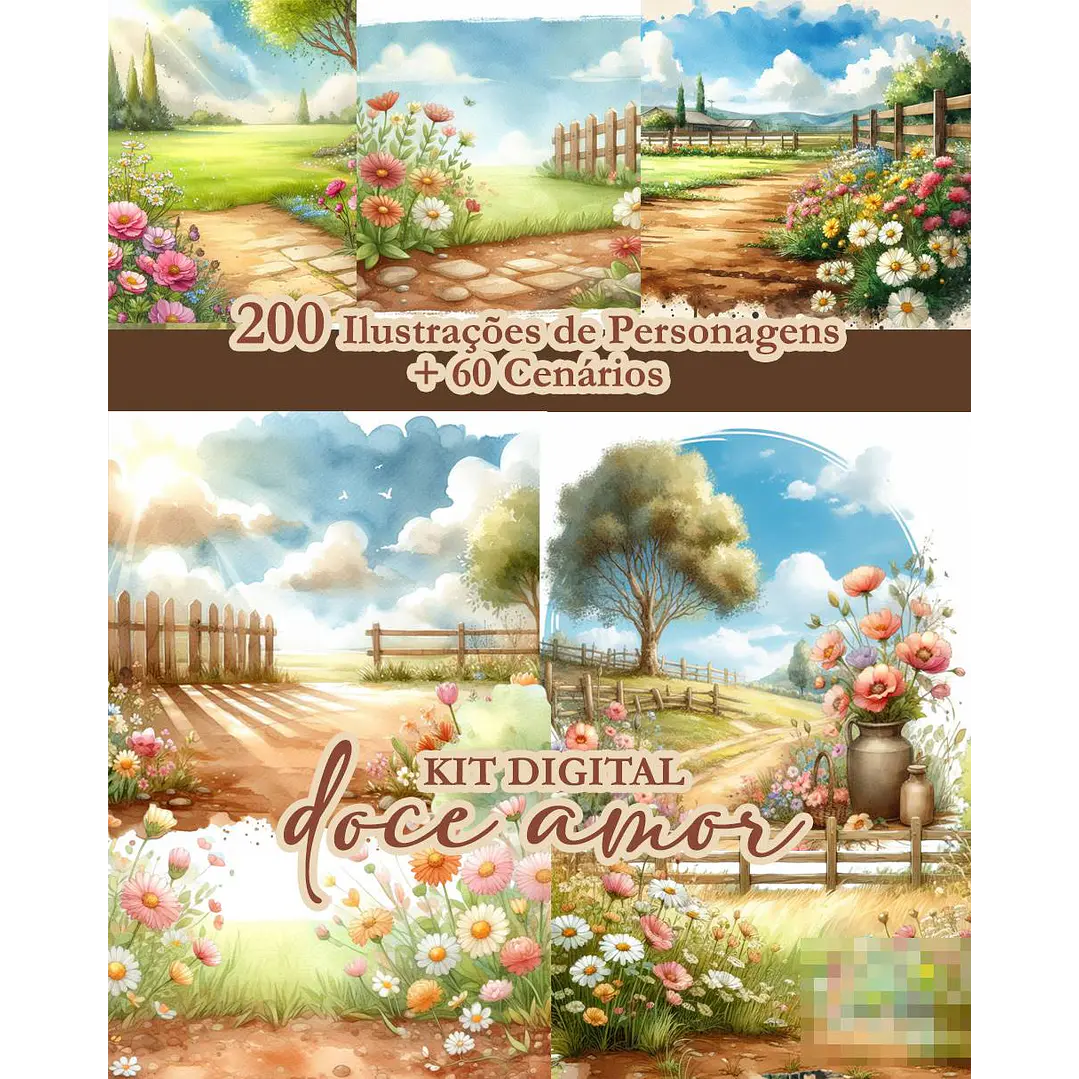 Kit Digital Doce Amor Arquivos em Png  3