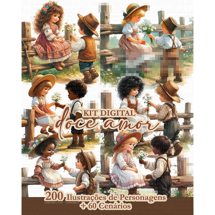 Kit Digital Doce Amor Arquivos em Png  4