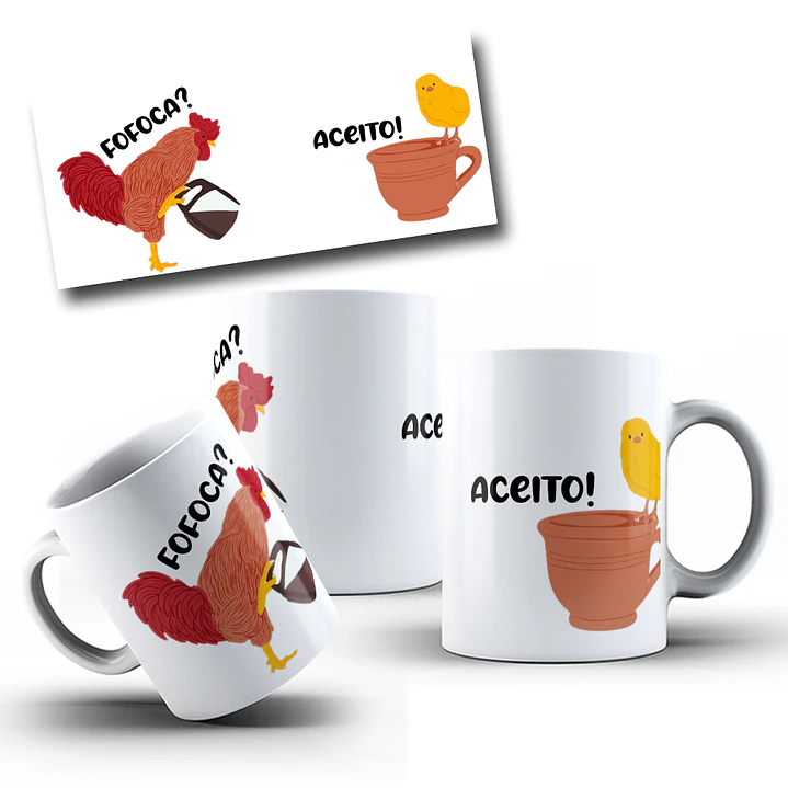 Arte para Caneca Meme Fofoca? Aceito! Arquivo em Jpg  4