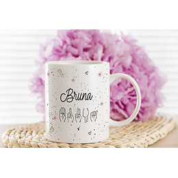 Arte Caneca Nome Libras Arquivo em Jpg 