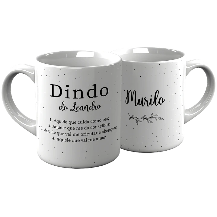 4 Artes para Caneca Promovido a Dindo e Dinda Padrinhos Arquivo em Jpg  1