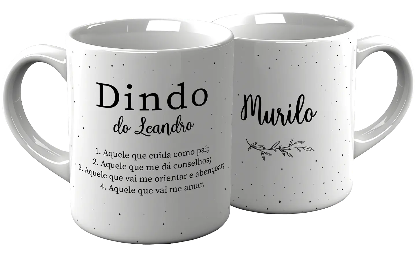 4 Artes para Caneca Promovido a Dindo e Dinda Padrinhos Arquivo em Jpg  1