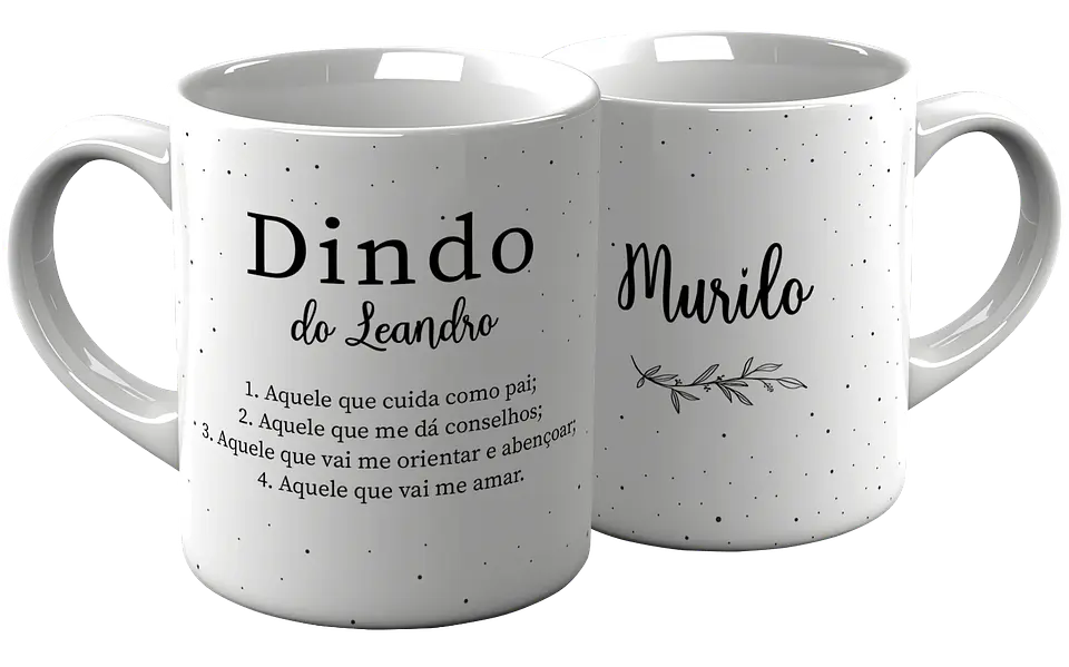 4 Artes para Caneca Promovido a Dindo e Dinda Padrinhos Arquivo em Jpg  1