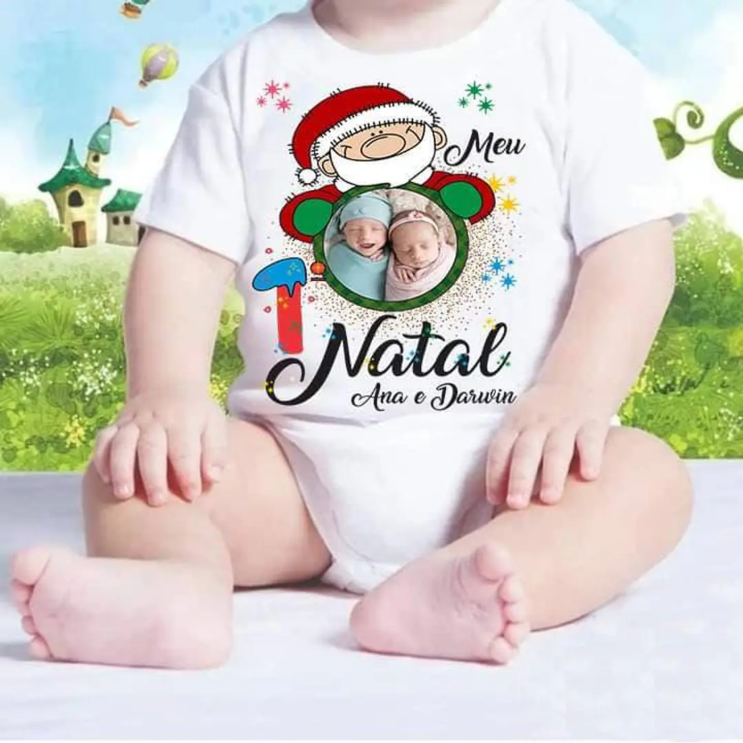 5 Artes para Body Meu primeiro Natal Arquivo Editável 2