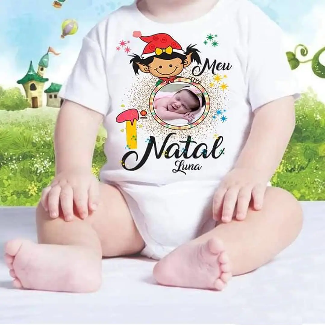 5 Artes para Body Meu primeiro Natal Arquivo Editável 10