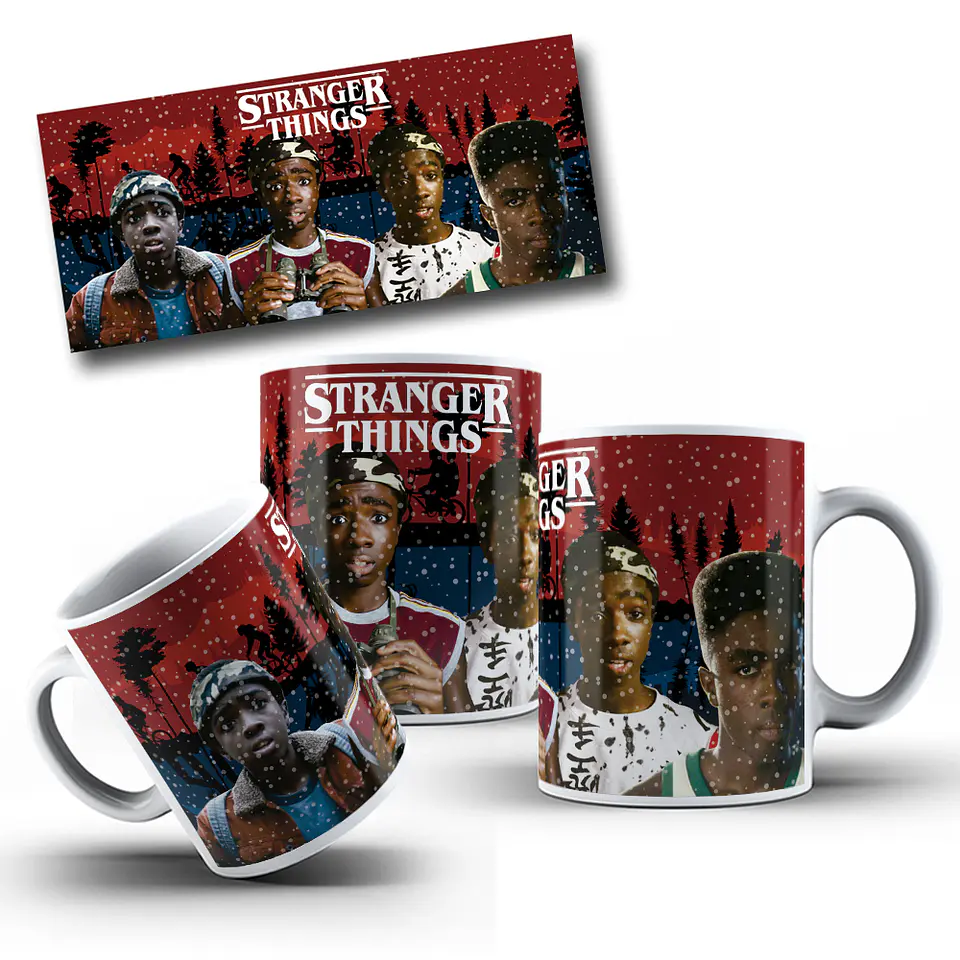 7 Artes para Caneca Stranger Things Arquivo em Jpg 2