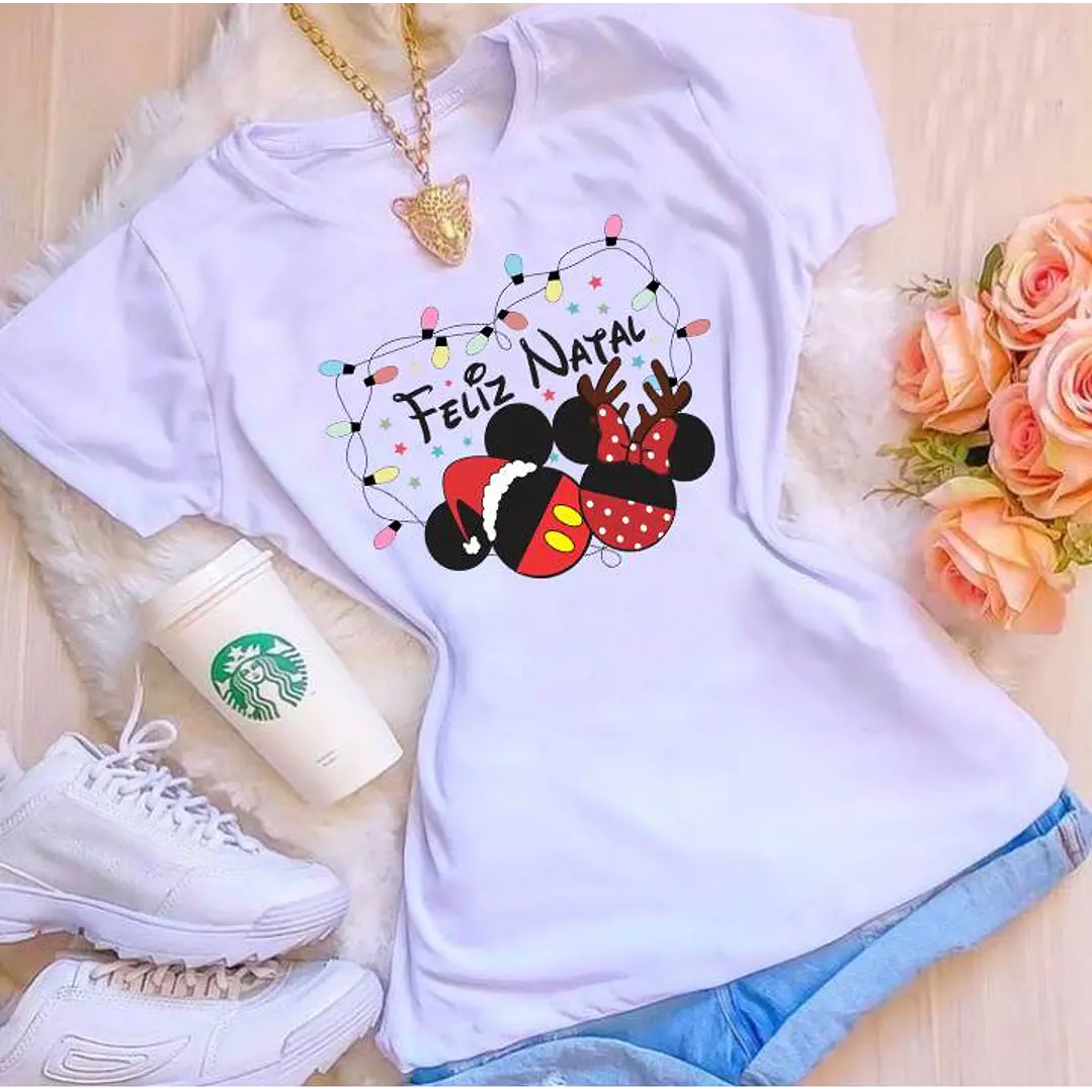 10 Artes para Caneca e Camisa Natal Mickey e Minnie Arquivo Editável  5