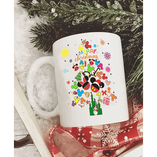 10 Artes para Caneca e Camisa Natal Mickey e Minnie Arquivo Editável 