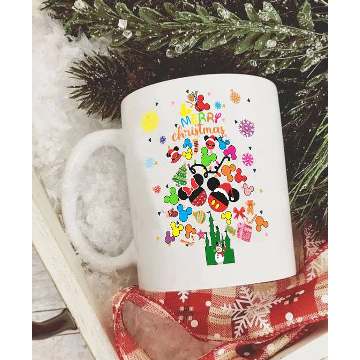 10 Artes para Caneca e Camisa Natal Mickey e Minnie Arquivo Editável  6