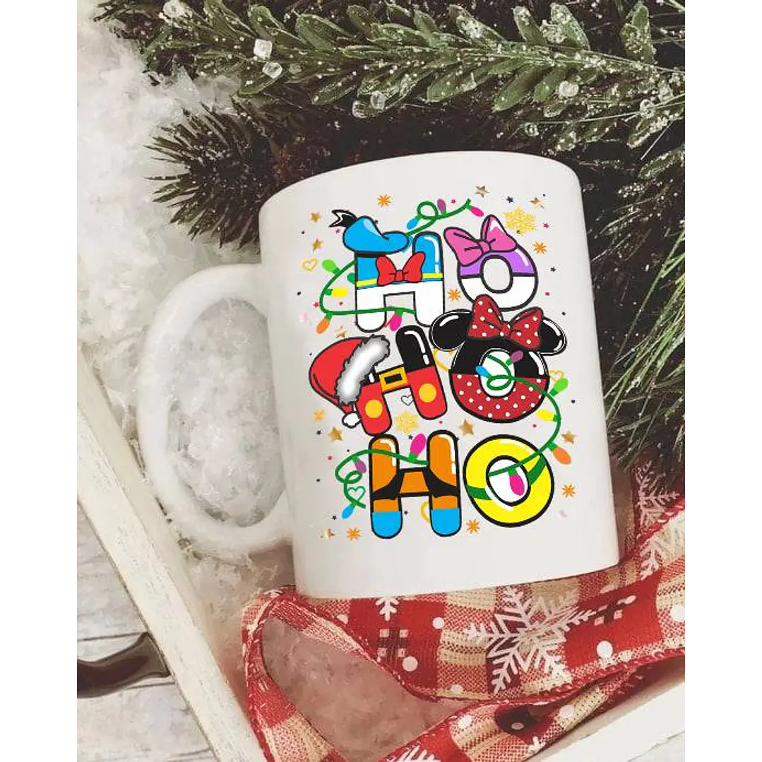 10 Artes para Caneca e Camisa Natal Mickey e Minnie Arquivo Editável  8