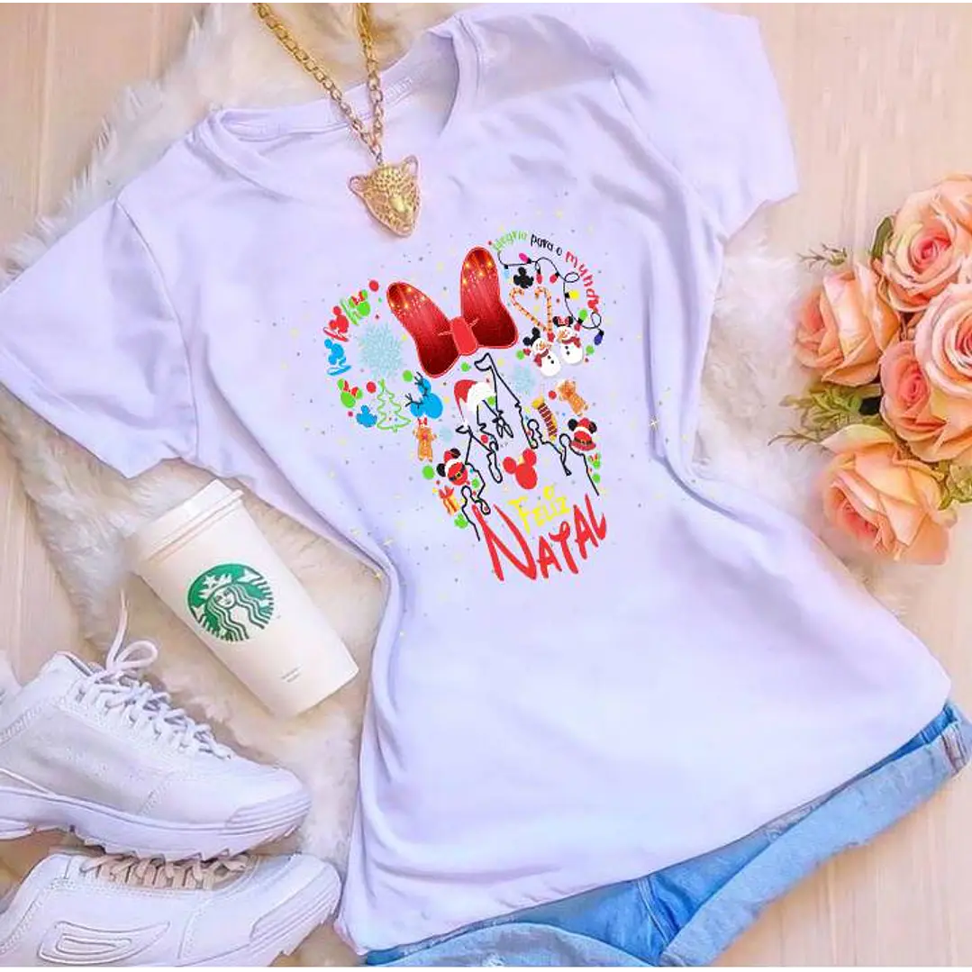 10 Artes para Caneca e Camisa Natal Mickey e Minnie Arquivo Editável  10