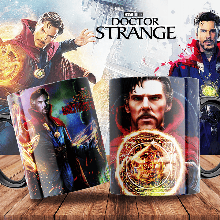10 Artes para Caneca Doctor Stranger Arquivo Editável 1
