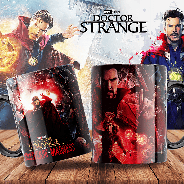 10 Artes para Caneca Doctor Stranger Arquivo Editável 2