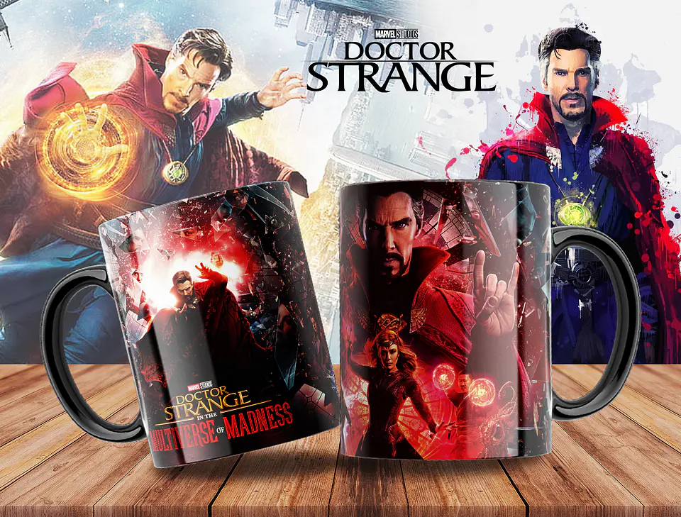 10 Artes para Caneca Doctor Stranger Arquivo Editável 2