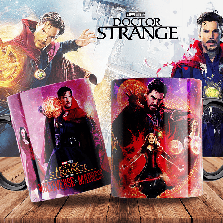 10 Artes para Caneca Doctor Stranger Arquivo Editável 3