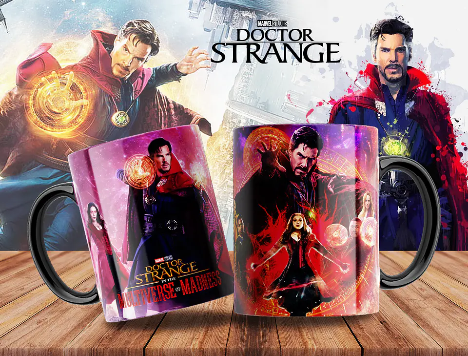 10 Artes para Caneca Doctor Stranger Arquivo Editável 3