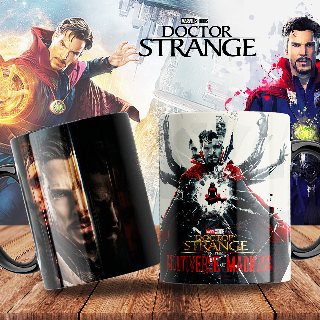 10 Artes para Caneca Doctor Stranger Arquivo Editável 5