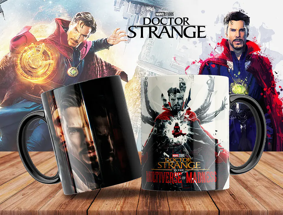 10 Artes para Caneca Doctor Stranger Arquivo Editável 5