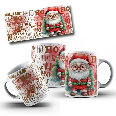 10 Artes para Caneca Natal Papai Noel Arquivo em Jpg