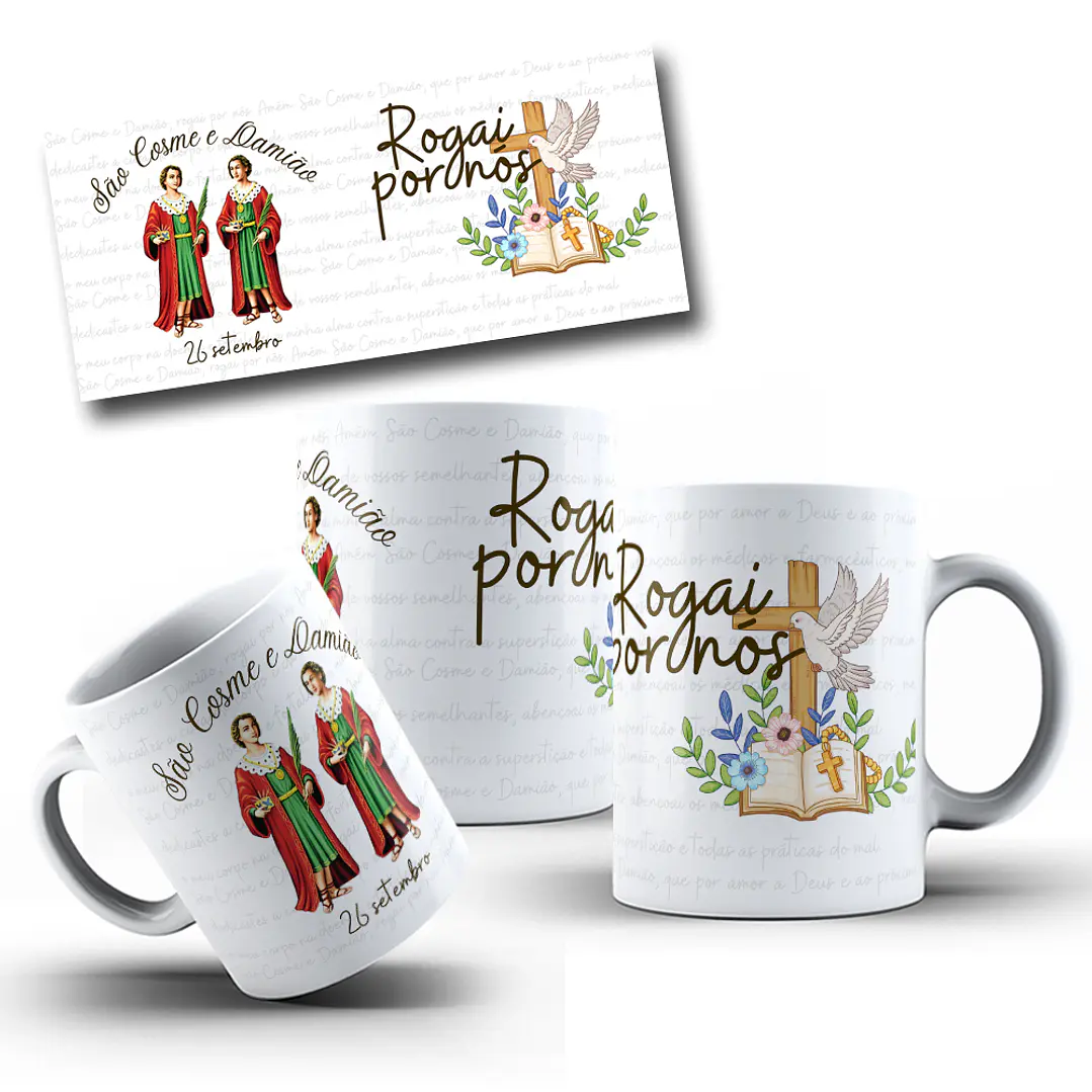 10 Artes para Caneca Santinhos Arquivo em Jpg 2