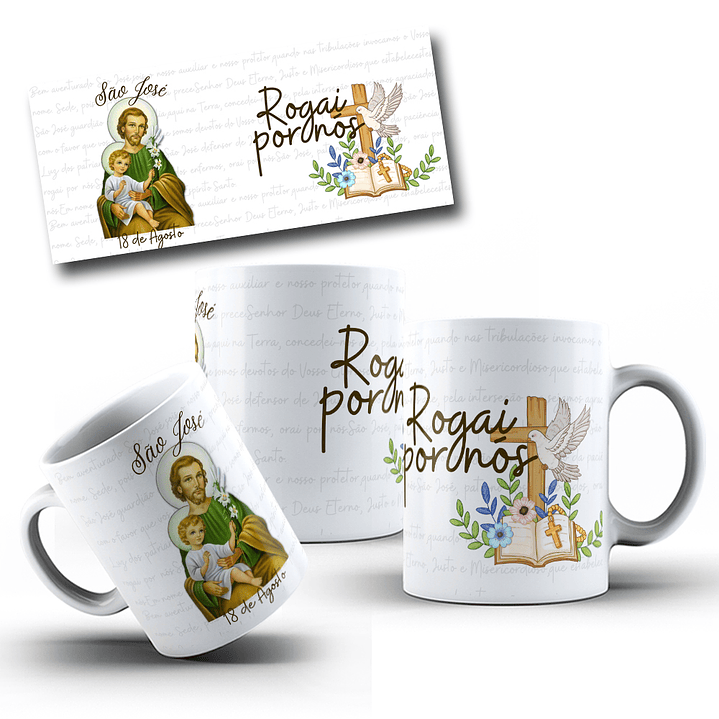 10 Artes para Caneca Santinhos Arquivo em Jpg 3