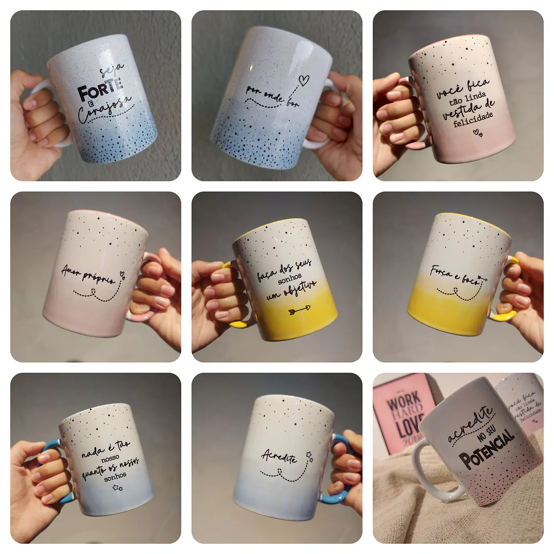 15 Artes para Caneca Frases Motivação Arquivo em Jpg 2