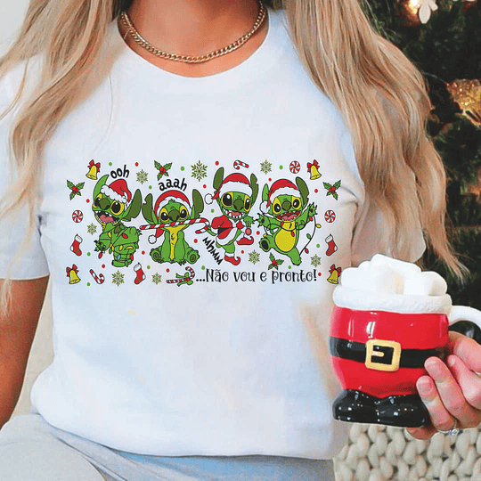 15 Artes para Caneca Stitch Natal Arquivo Editável