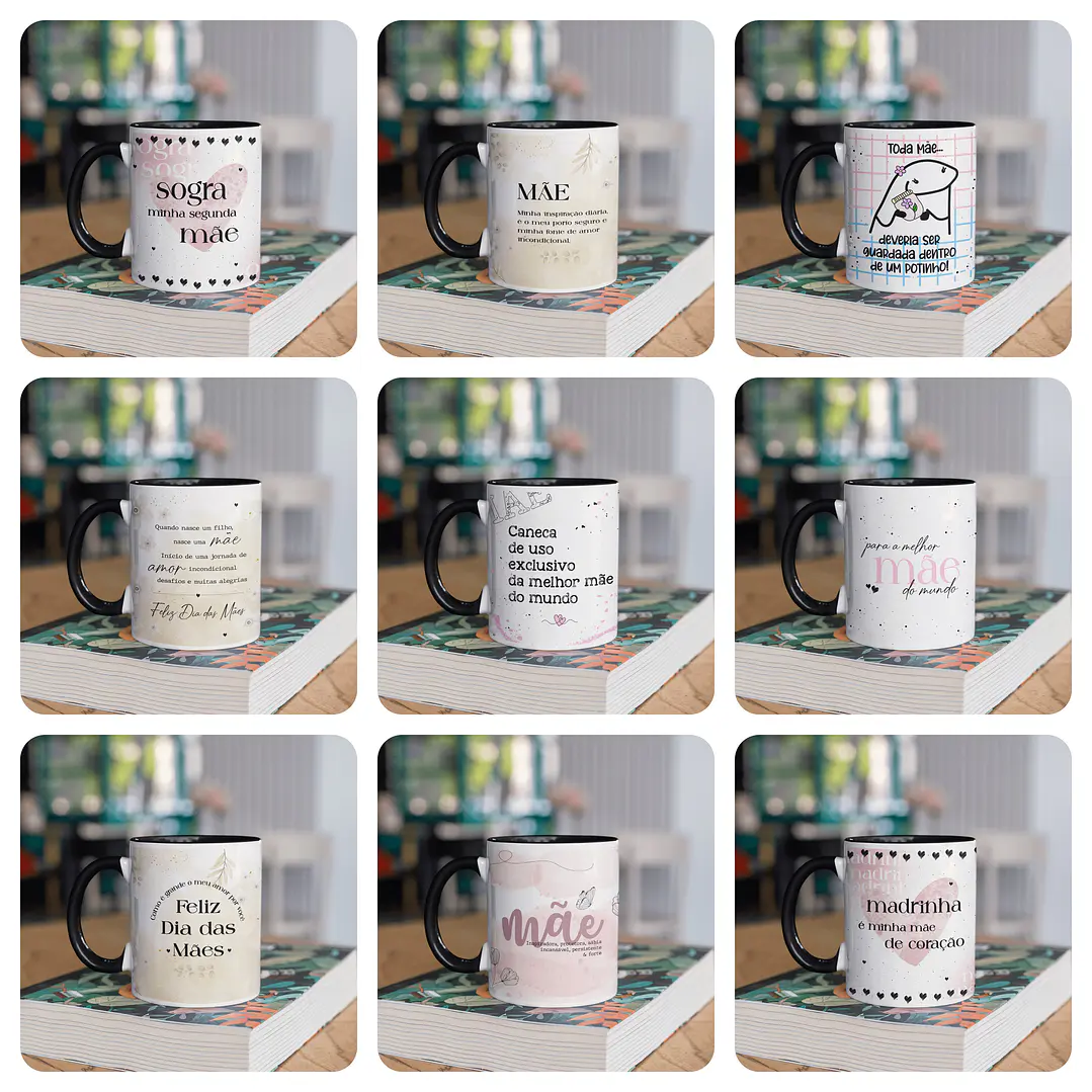 20 Artes para Caneca Dia das Mães Arquivo em Jpg 1