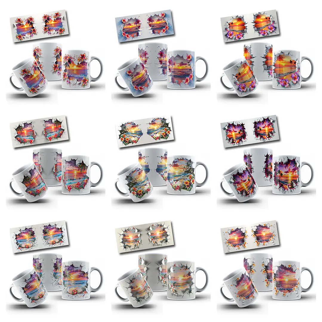 23 Artes para Caneca Paisagem Natureza 3d Arquivo em Jpg 1