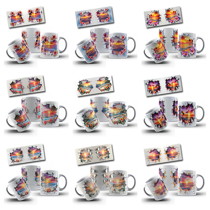 23 Artes para Caneca Paisagem Natureza 3d Arquivo em Jpg 1