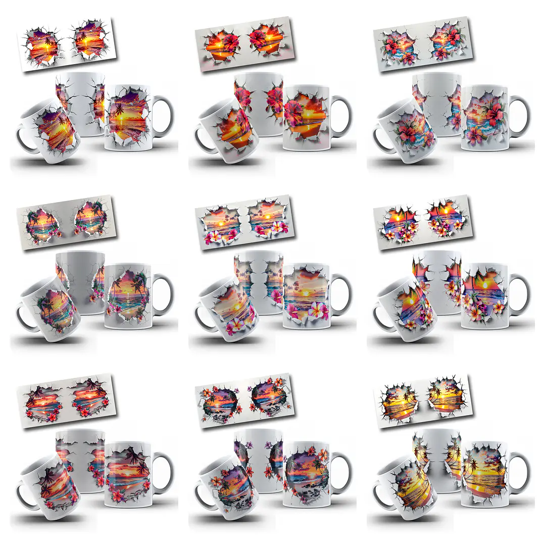 23 Artes para Caneca Paisagem Natureza 3d Arquivo em Jpg 2