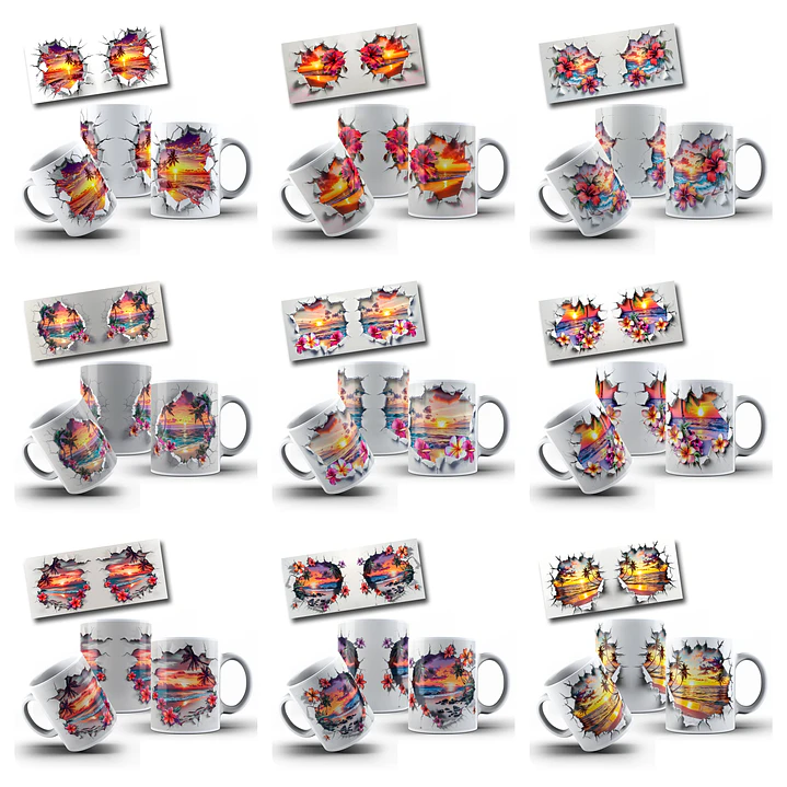23 Artes para Caneca Paisagem Natureza 3d Arquivo em Jpg 2
