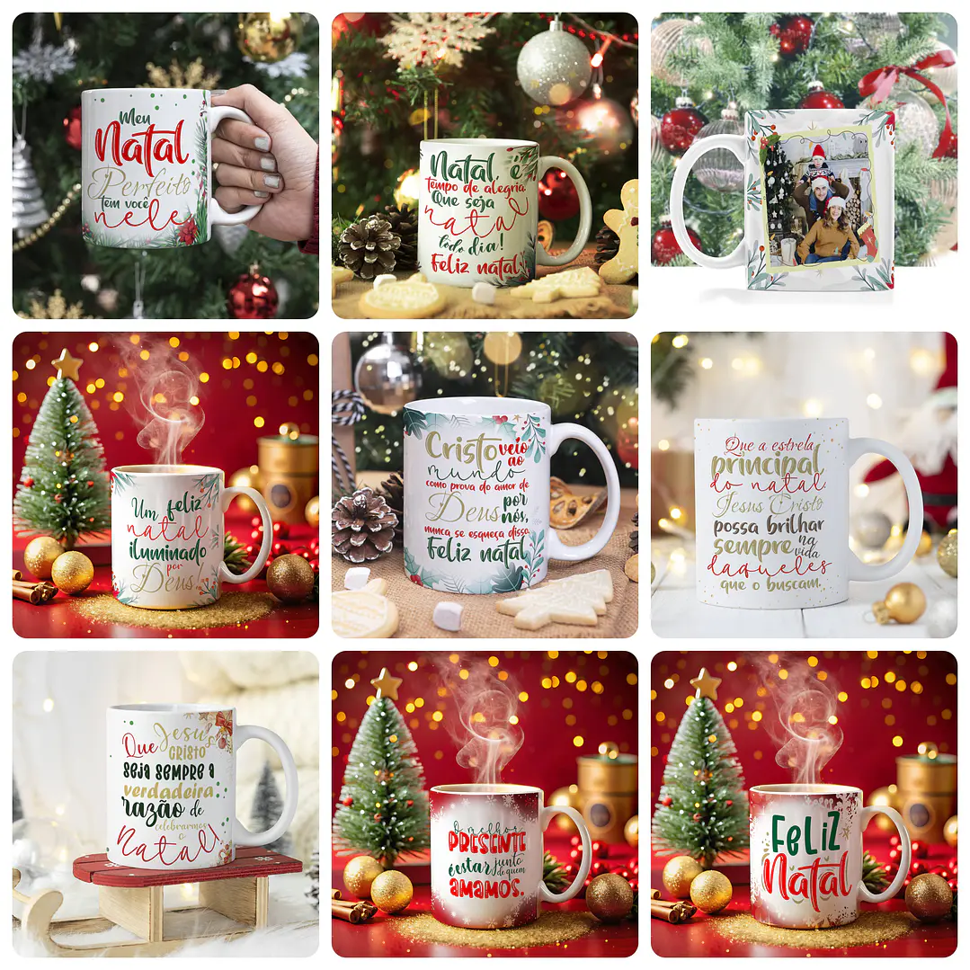 28 Artes para Caneca Natal Arquivo Editável 1