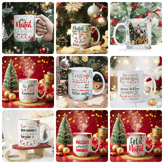 28 Artes para Caneca Natal Arquivo Editável