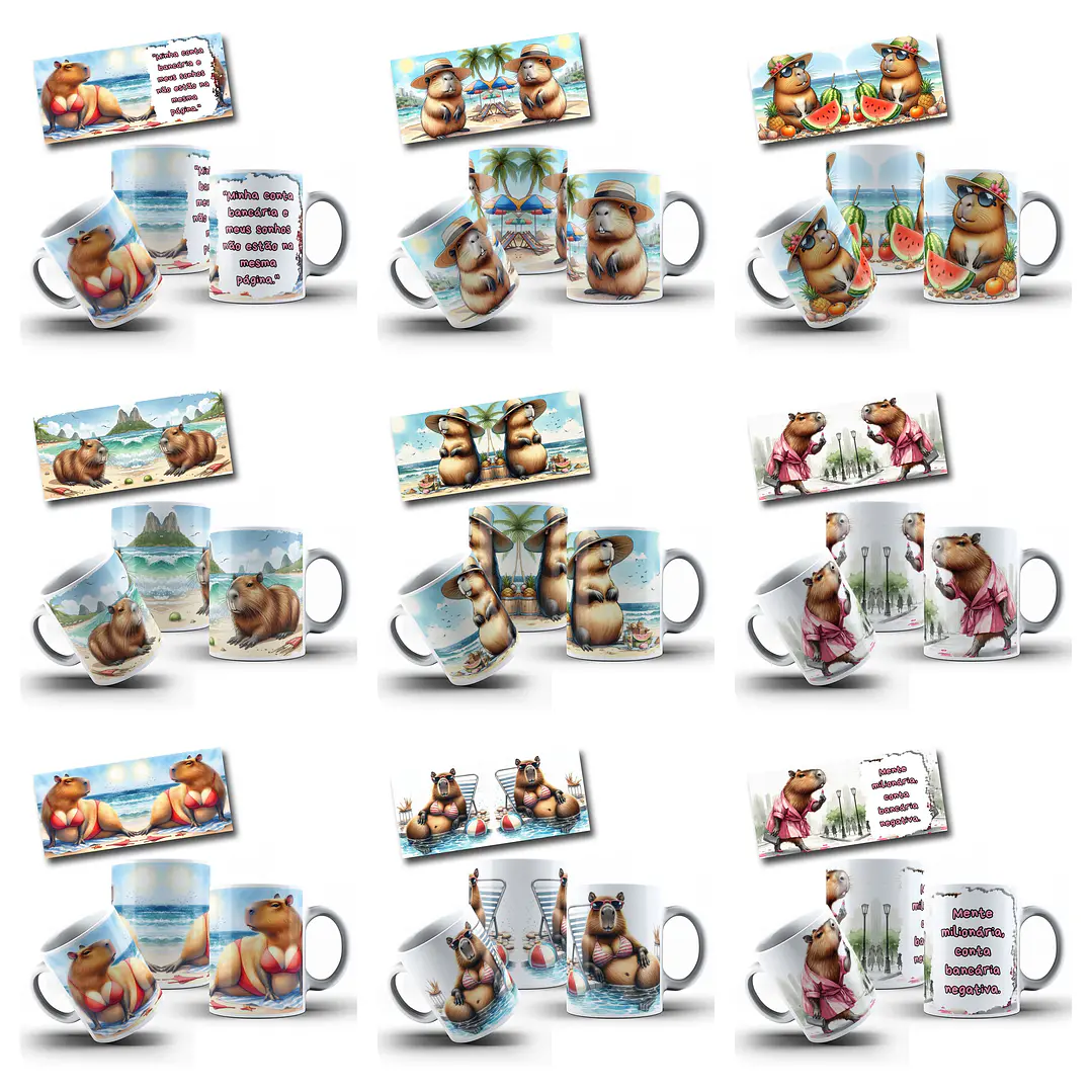 49  Artes para Caneca Capivara Frases Arquivo em Jpg   2