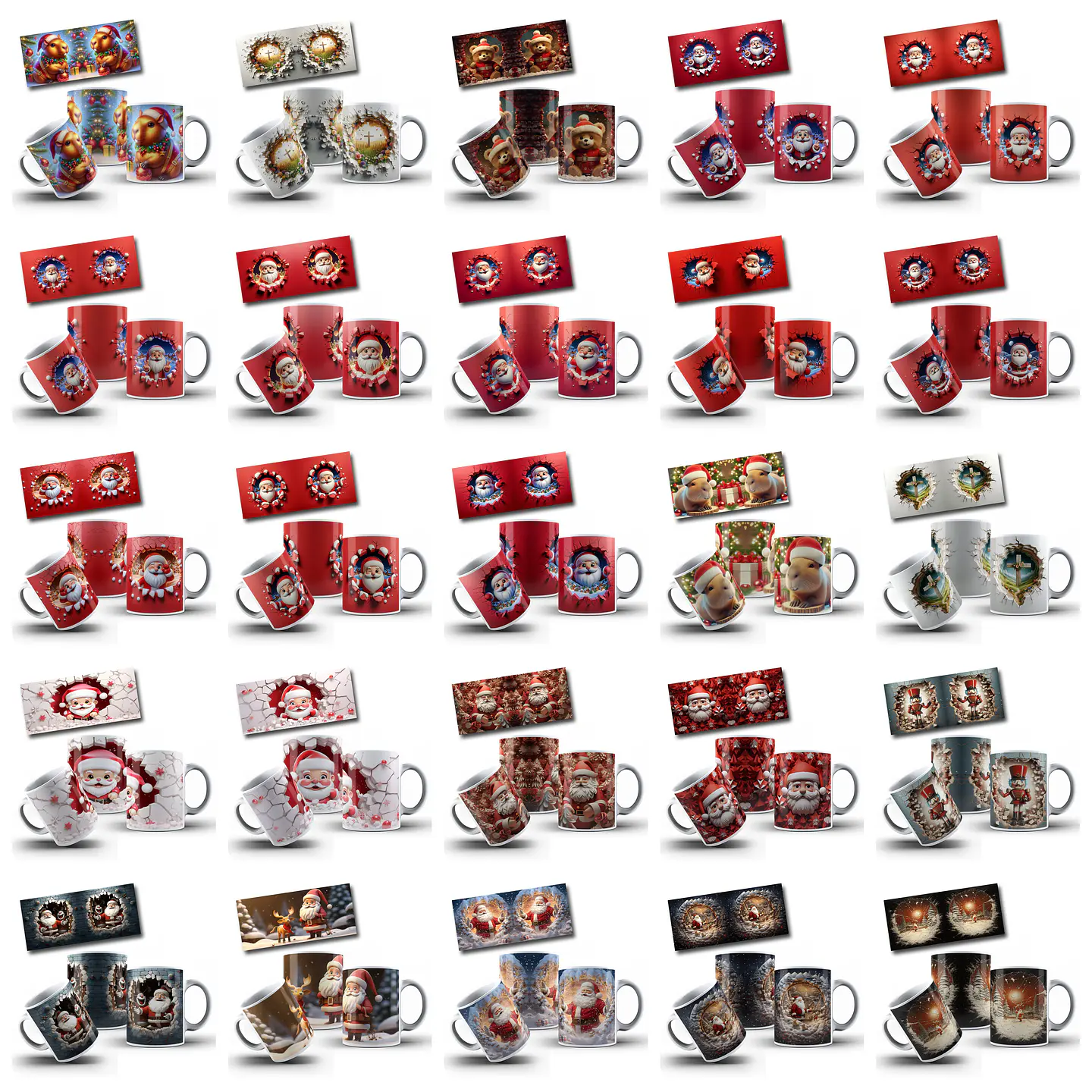 198 Artes para Caneca Natal 3d Arquivo em Jpg 7