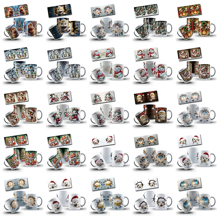 198 Artes para Caneca Natal 3d Arquivo em Jpg 8