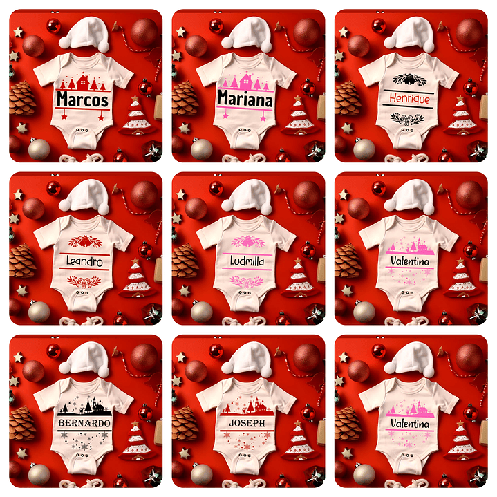 Artes para Body Natal Alfabeto em Png 2