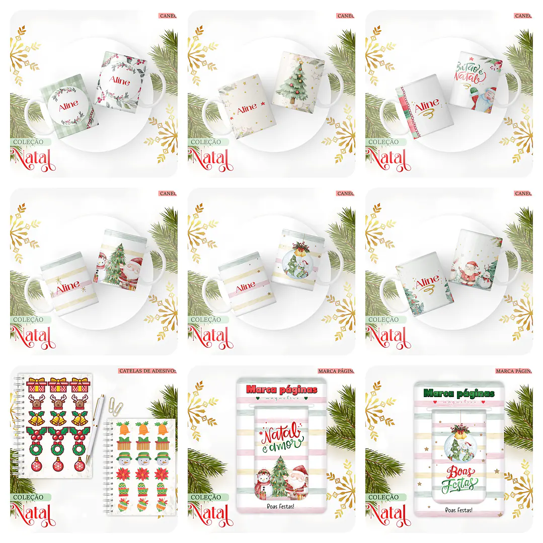 Combo Artes Natal Caneca, Bloquinhos e Outros em Pdf 2