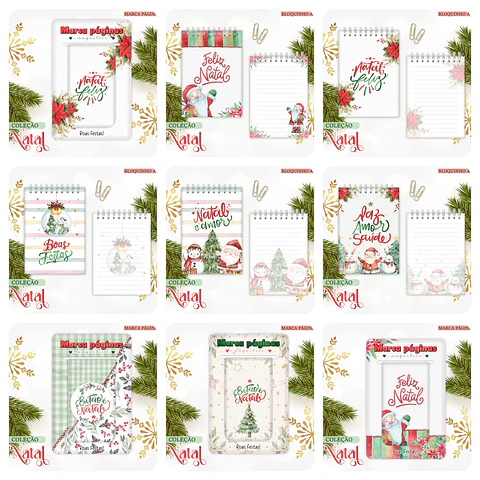 Combo Artes Natal Caneca, Bloquinhos e Outros em Pdf