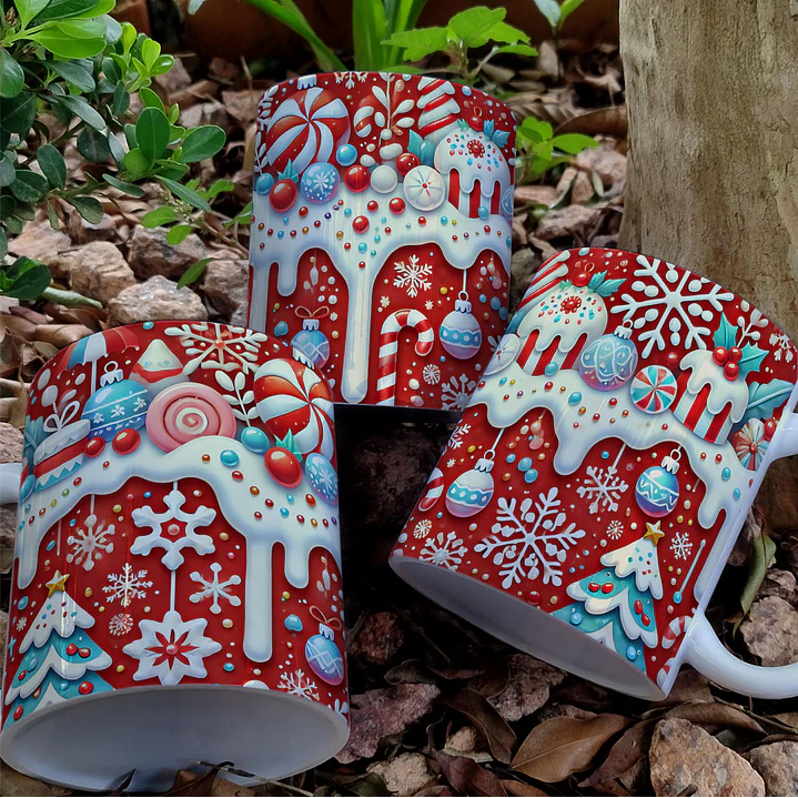 4 Artes para Caneca Doce Natal Arquivo em Jpg  2
