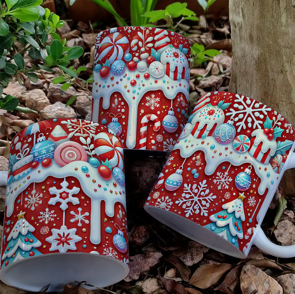 4 Artes para Caneca Doce Natal Arquivo em Jpg  2