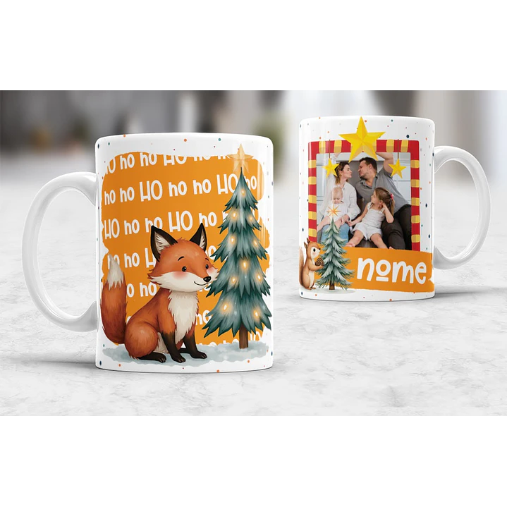 7 Artes para Caneca Natal com Fotos Arquivo Editável 1