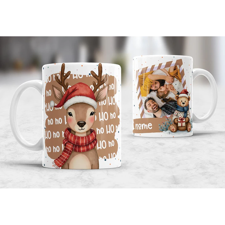 7 Artes para Caneca Natal com Fotos Arquivo Editável 2